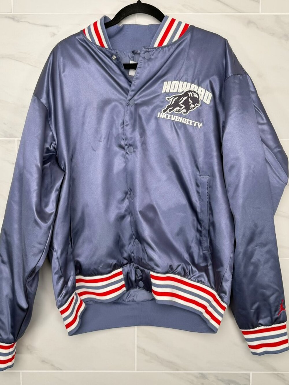 Jordan MVP x Howard University Varsity Jacket 'World Indigo' IH0568-499 size XL